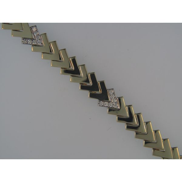 Lady's 14K Yellow Gold Bracelet W/35 Diamonds Orin Jewelers Northville, MI