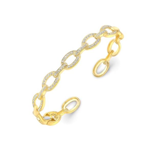 Lady's 14K Yellow Gold Bangle Bracelet w/84 Diamonds Orin Jewelers Northville, MI