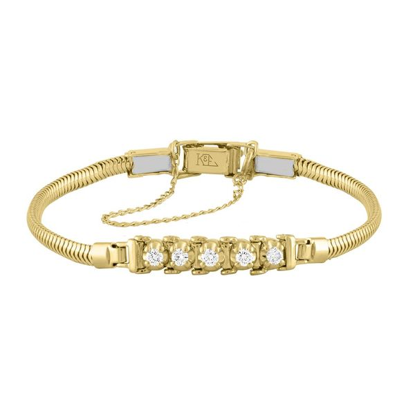 14k Yellow Gold Add-A-Link Bracelet With 5 Diamonds Orin Jewelers Northville, MI