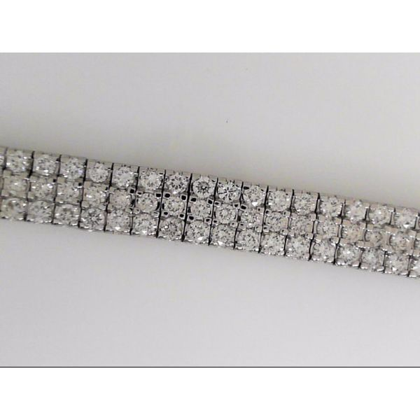 Lady's White Gold 14 Karat 3-Row Bracelet With 162 Diamonds Orin Jewelers Northville, MI