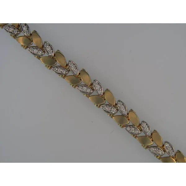 Lady's 14K Yellow Gold Bracelet W/96 Diamonds Orin Jewelers Northville, MI