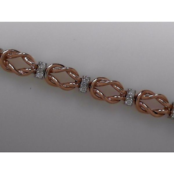 Lady's 14k Rose Gold Add-A-Link Bracelet With 24 Diamonds Orin Jewelers Northville, MI