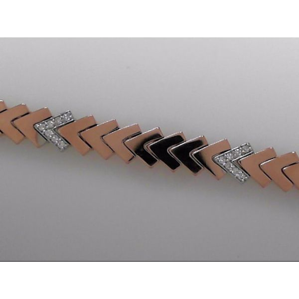 Lady's 14K Rose Gold Bracelet W/35 Diamonds Orin Jewelers Northville, MI