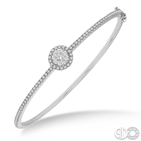 14k White Gold Bangle Bracelet With 77 Diamonds Orin Jewelers Northville, MI