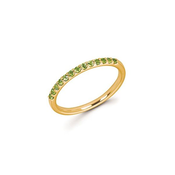 Lady's 14K Yellow Gold Stackable Fashion Ring W/13 Peridots Orin Jewelers Northville, MI