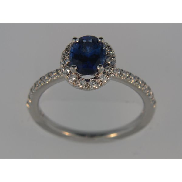 Lady's Platinum Ring w/1 Sapphire & 28 Diamonds Orin Jewelers Northville, MI