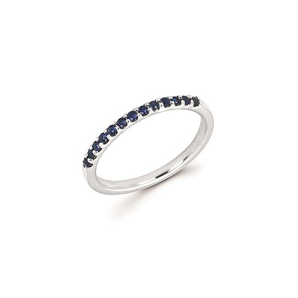 Lady's 14K White Gold Stackable Fashion Ring W/13 Sapphires Orin Jewelers Northville, MI