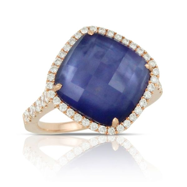 Lady's 18K Rosé Gold Fashion Ring W/1 Lapis/MOP/Amethyst Triplet & 46 Diamonds Orin Jewelers Northville, MI