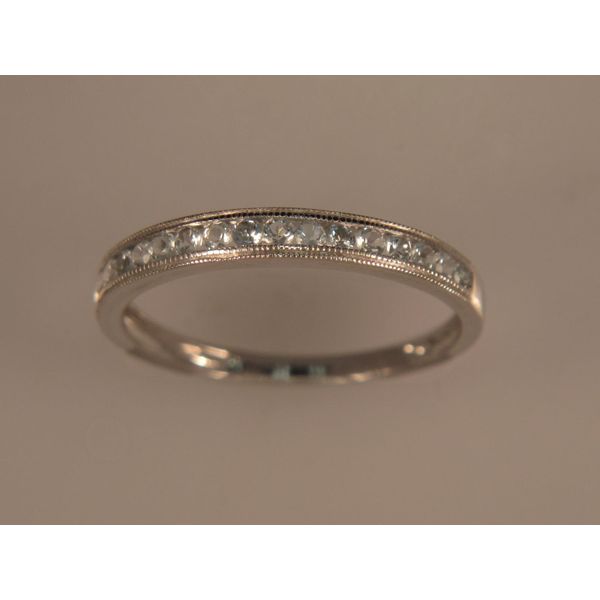 Lady's 10K White Gold Fashion Ring w/17 Aquas Orin Jewelers Northville, MI