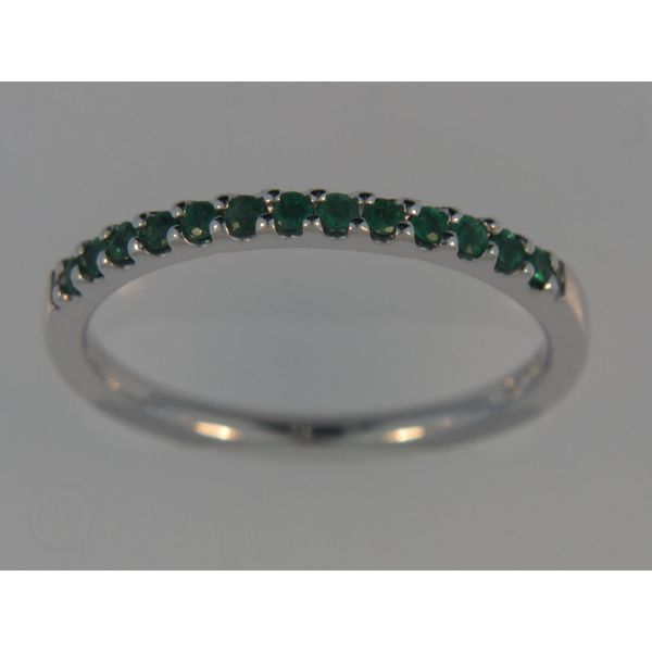 Lady's 14K Yellow Gold Stackable Fashion Ring w/13 Emeralds Orin Jewelers Northville, MI