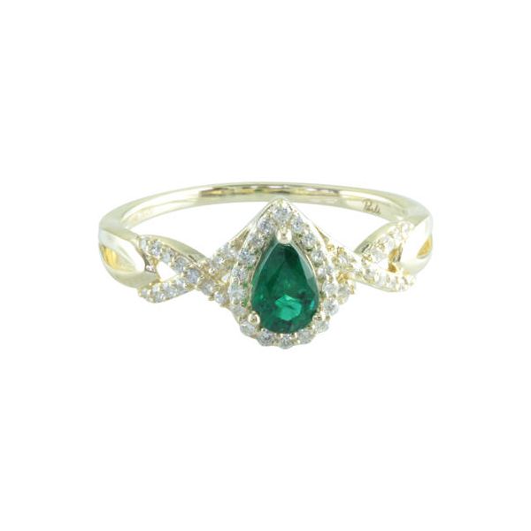 14k Yellow Gold Emerald & Diamond Ring Orin Jewelers Northville, MI