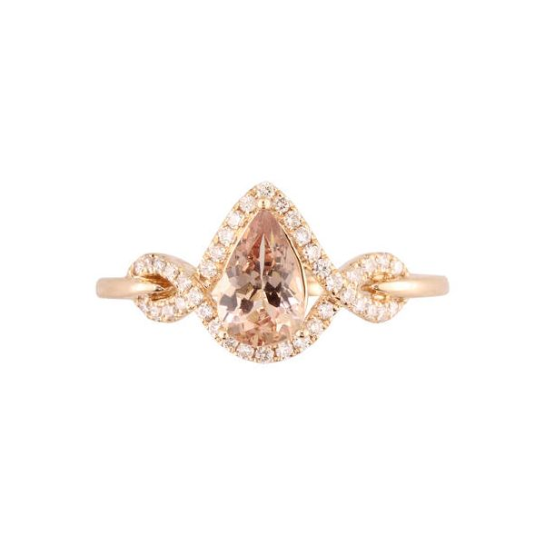 Lady's 14K Rosé Gold Fashion Ring w/1 Lotus Garnet & 40 Diamonds Orin Jewelers Northville, MI