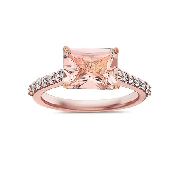 14k Rose Gold Ring With Morganite & Diamonds Orin Jewelers Northville, MI