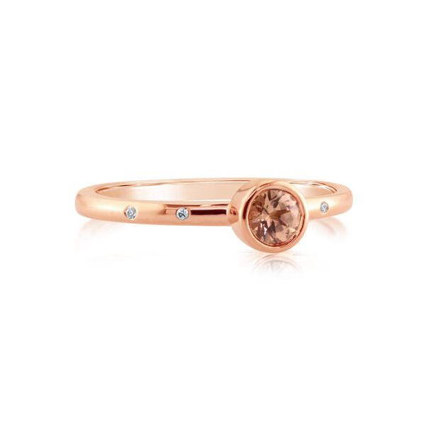 14k Rosé Gold Lotus Garnet & Diamond Ring Orin Jewelers Northville, MI