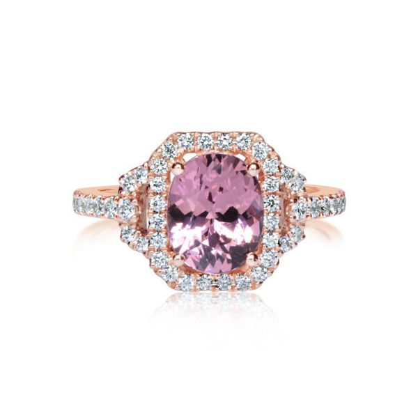 14k Rose Gold Ring With Lotus Garnet & Diamonds Orin Jewelers Northville, MI