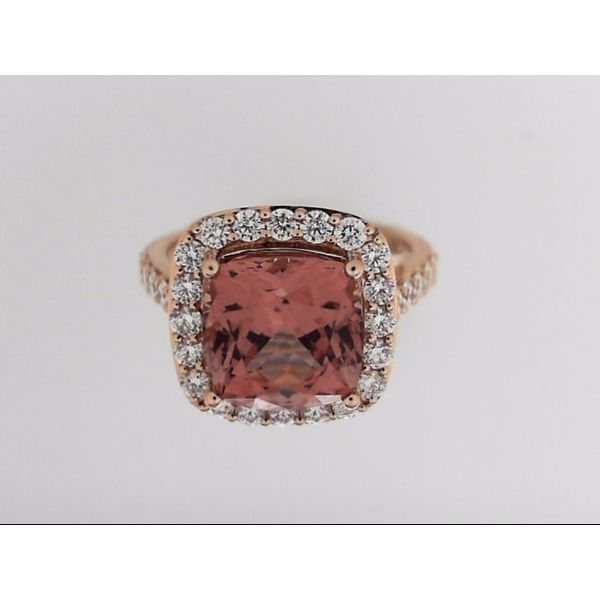 14K Rose Gold Lotus Garnet & Diamond Ring Orin Jewelers Northville, MI