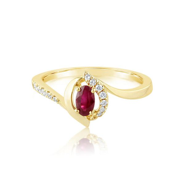 14k Yellow Gold Ruby & Diamond Ring Orin Jewelers Northville, MI