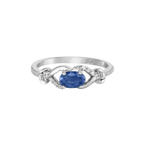 14k White Gold Sapphire & Diamond Ring Orin Jewelers Northville, MI