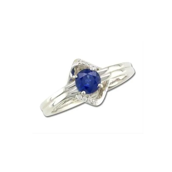 14k White Gold Sapphire & Diamond Ring Orin Jewelers Northville, MI