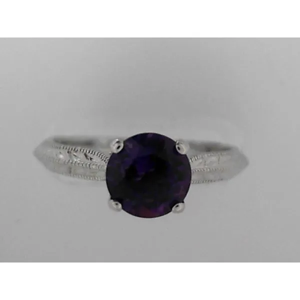 14k White Gold Diamond and Amethyst Fashion Ring Orin Jewelers Northville, MI