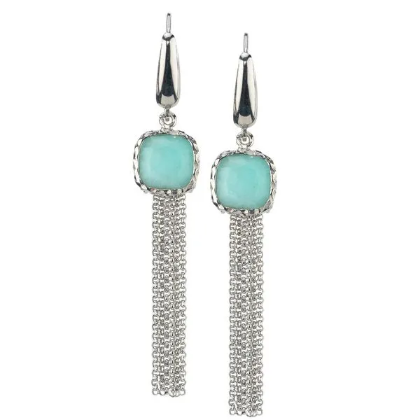 Lady's Sterling Silver Amazonite Cha Cha Earrings Orin Jewelers Northville, MI