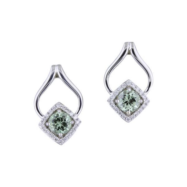 Mint Garnet & Diamond Earrings Orin Jewelers Northville, MI