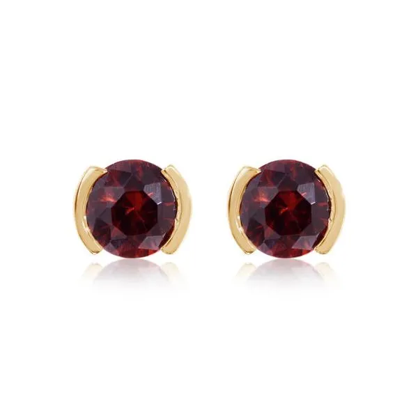 14k Yellow Gold Garnet Earrings Orin Jewelers Northville, MI