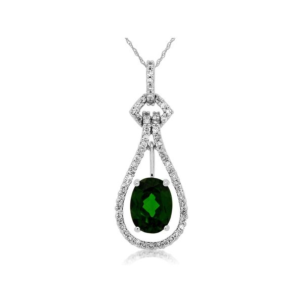 Chrome Diopside & Diamond Necklace Orin Jewelers Northville, MI