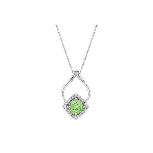Mint Garnet & Diamond Necklace Orin Jewelers Northville, MI