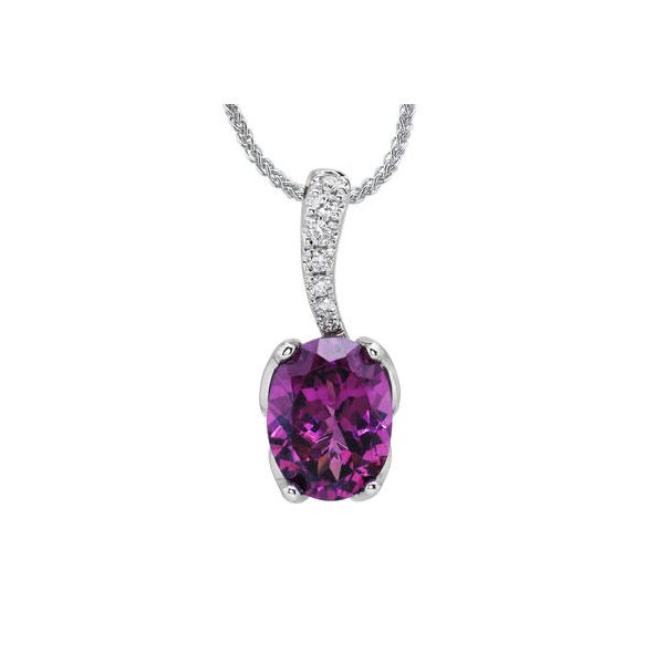 Purple Garnet &  Diamond Necklace Orin Jewelers Northville, MI