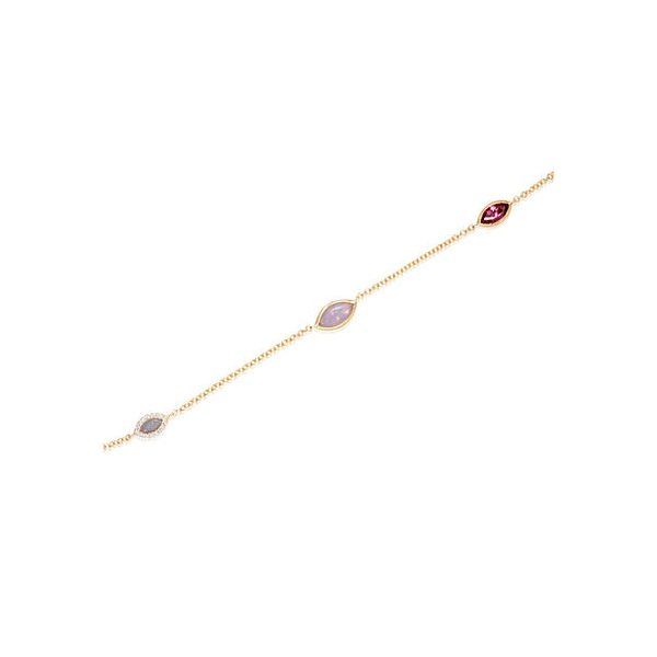 14k Yellow Gold Opal, Diamond & Garnet Necklace Orin Jewelers Northville, MI