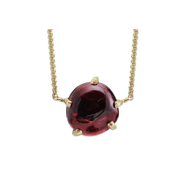 Lady's 14K Yellow Gold Necklace w/1 Rhodolite Garnet Orin Jewelers Northville, MI