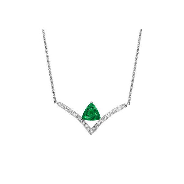 18k Tsavorite Garnet & Diamond Necklace Orin Jewelers Northville, MI