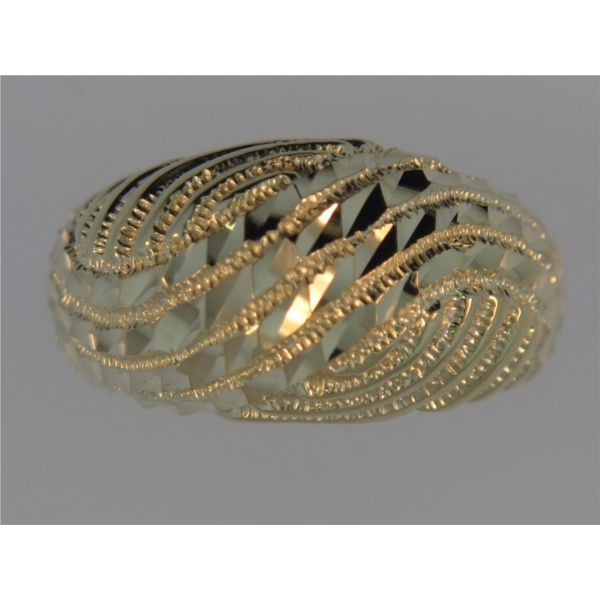 ESTATE - Lady's 14K Yellow Gold Diamond Cut Dome Fashion Ring Orin Jewelers Northville, MI