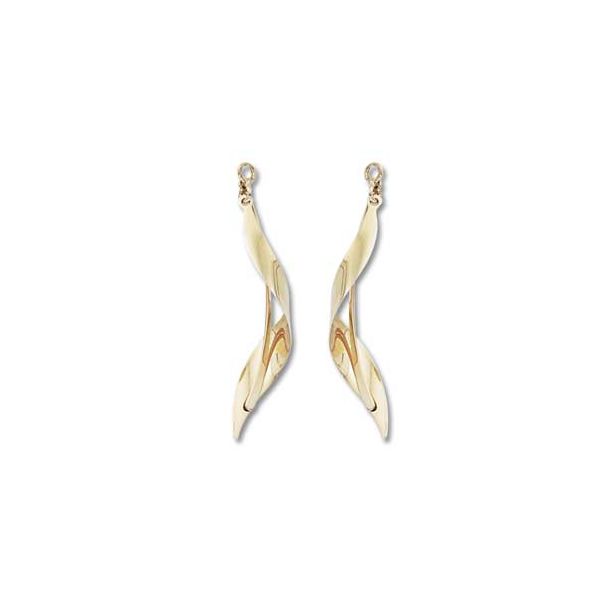 Lady's 14K Yellow Gold Leaf & Wire Drop Earring Jackets Orin Jewelers Northville, MI