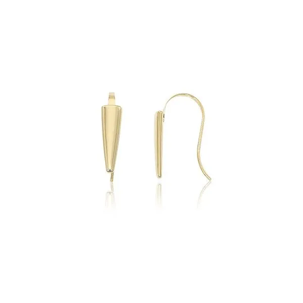 Lady's 14K Yellow Gold Arrow Head Hook Wire Earrings Orin Jewelers Northville, MI