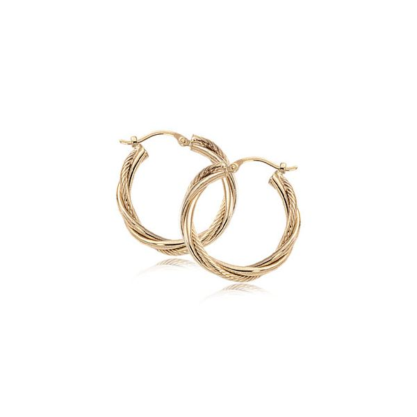 Lady's 14K Yellow Gold Twist Tubes Earrings Orin Jewelers Northville, MI