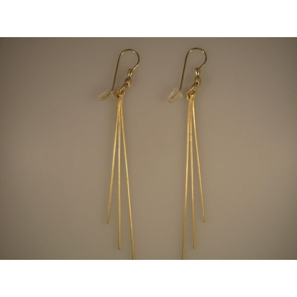 Lady's 14K Yellow Gold Indian Dangle Earrings w/2 Diamonds Orin Jewelers Northville, MI