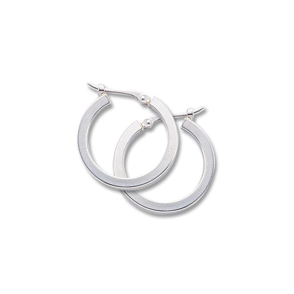 Lady's 14K White Gold 2x18mm Square Tube Earrings Orin Jewelers Northville, MI