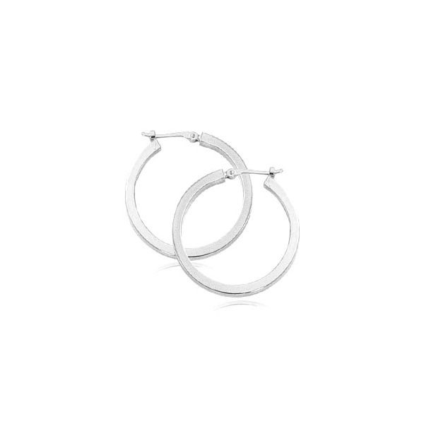 14k White Gold Hoop Earrings Orin Jewelers Northville, MI