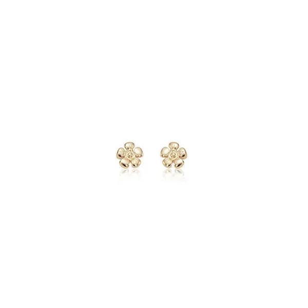 14K Yellow Gold Small Daisy Flower Earrings Orin Jewelers Northville, MI