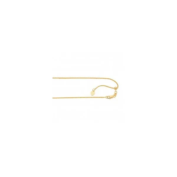 14K Yellow Gold Adjustable Round Wheat Chain Orin Jewelers Northville, MI