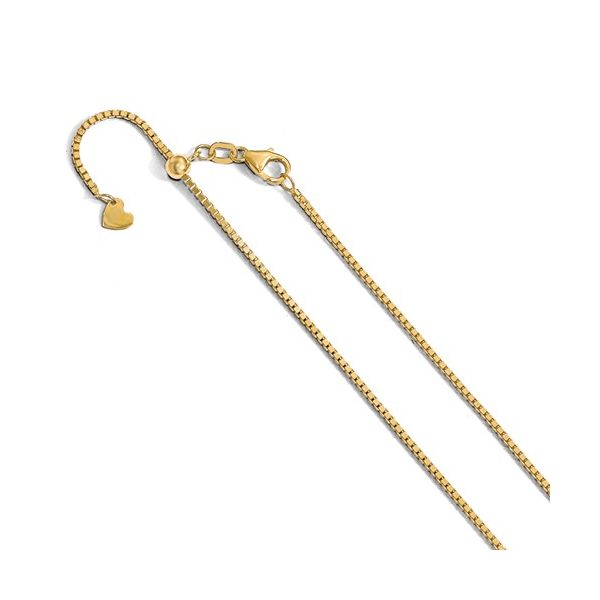 14K Yellow Gold 1.2mm Adjustable Box Chain Orin Jewelers Northville, MI