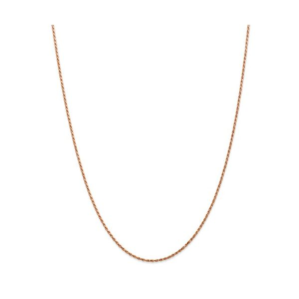 Rosé Gold 14 Karat Rope Chain Length 18