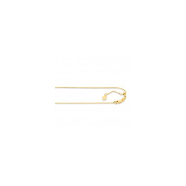 14K Yellow Gold 0.7mm Adjustable Box Chain w/Lobster Clasp Orin Jewelers Northville, MI