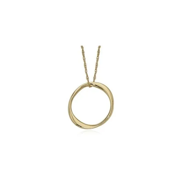 Lady's 14K Yellow Gold Twisted Ring Pendant Orin Jewelers Northville, MI