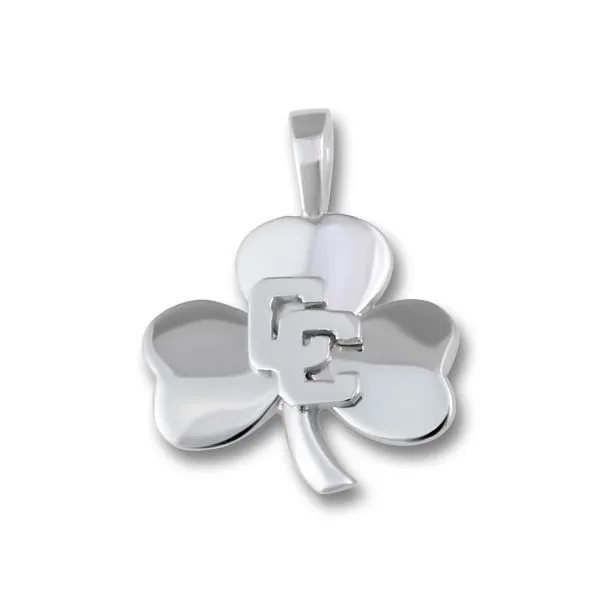 White Gold CC Shamrock Pendant Orin Jewelers Northville, MI