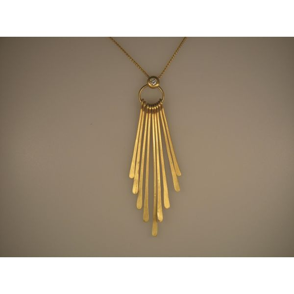 Lady's 14K Yellow Gold Necklace w/1 Diamond Orin Jewelers Northville, MI