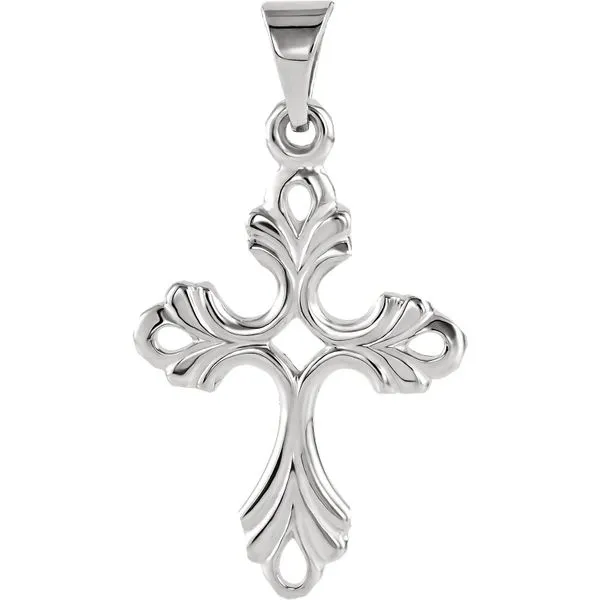 14K White Gold Design Cross Pendant Orin Jewelers Northville, MI