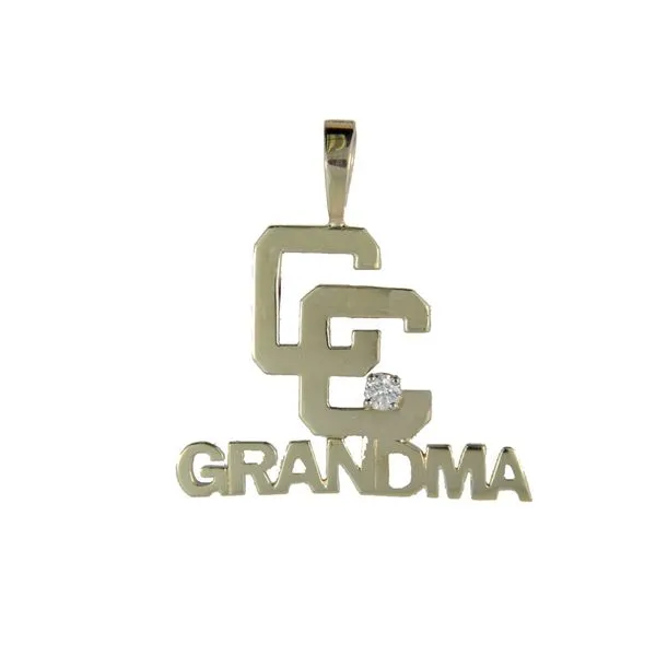 14k Yellow Gold CC Grandma Pendant with Diamond Orin Jewelers Northville, MI